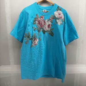 Vintage 80s Grandma Core Roses Shirt Hand Painted Size XL